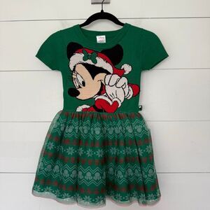 Disney Girls Small Mickey Mouse Christmas Holiday Tulle Dress